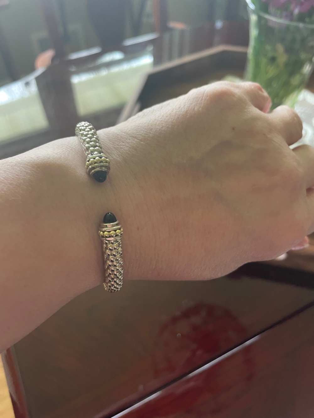 LAGOS Silver Bracelet with Black Accents - Picture 3 of 3